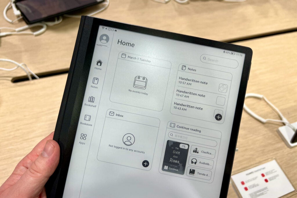 Der Homescreen des Huawei MatePad Paper