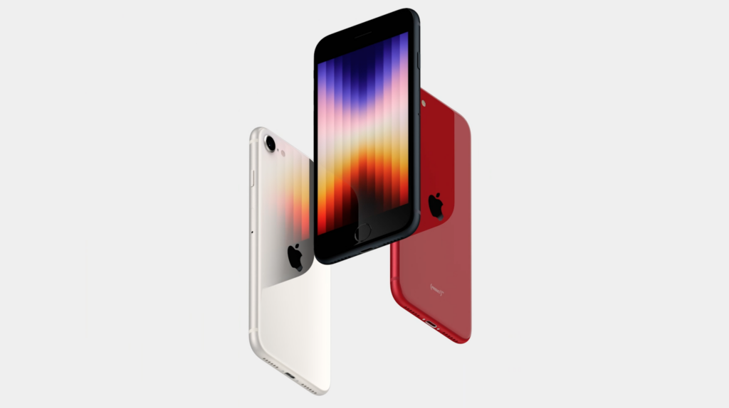 Alle drei Farben des iPhone SE