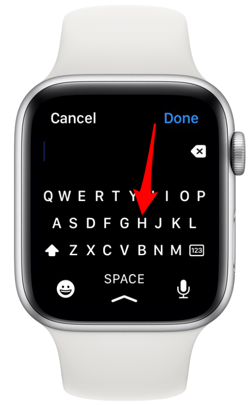 Tippen Sie einzeln auf die Buchstaben, um Wörter zu schreiben - können Sie auf der Apple Watch Text schreiben
