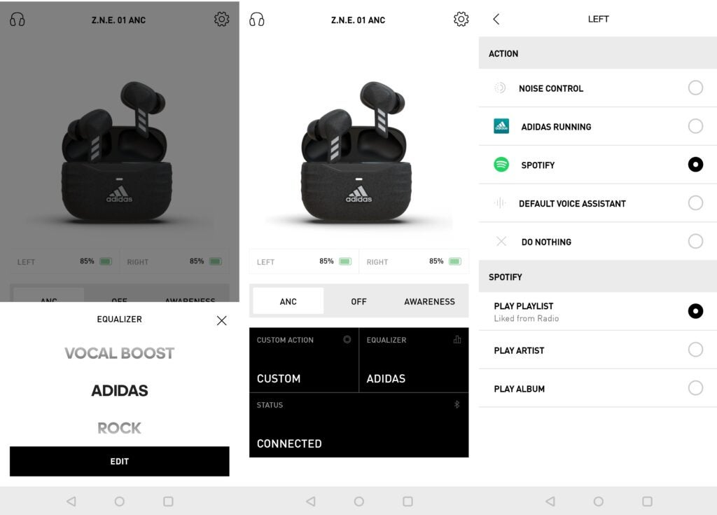 Adidas ZNE 01 ANC-Steuerungs-App