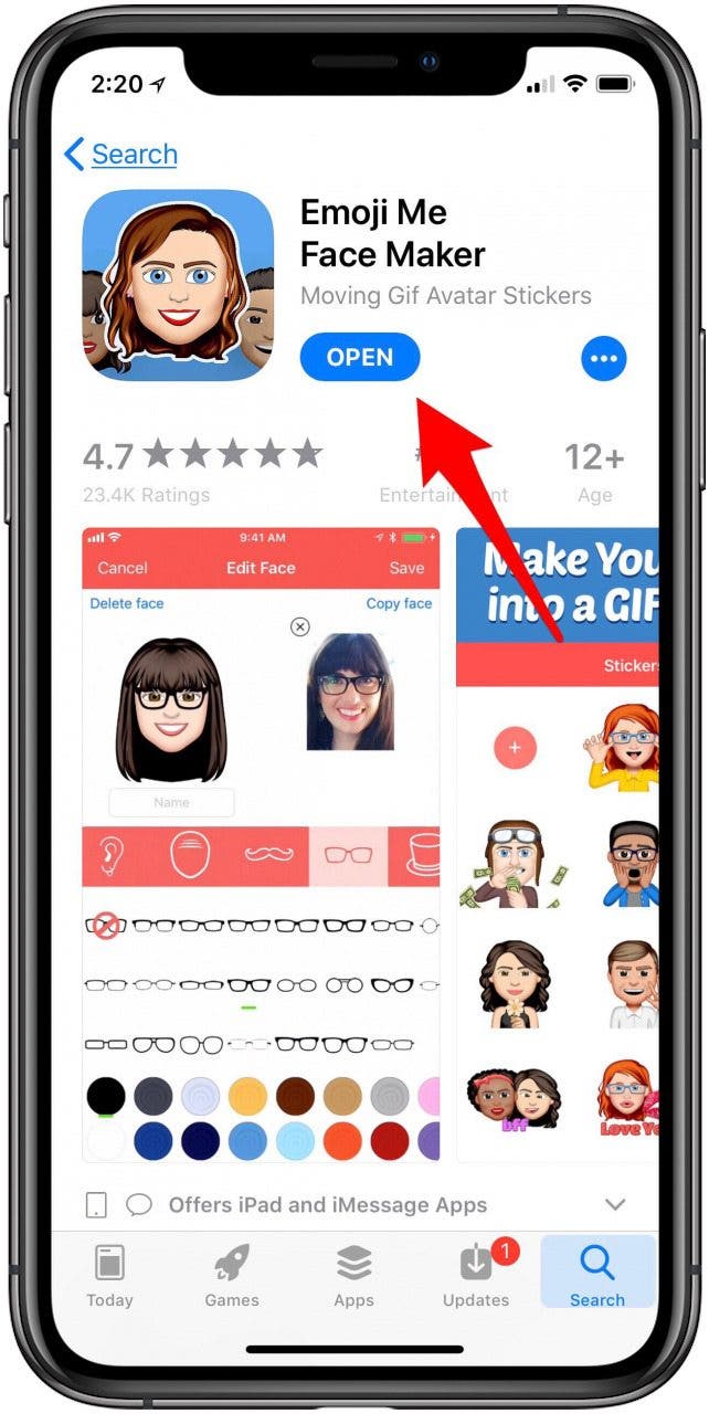 Laden Sie die Emoji-App aus dem App Store herunter