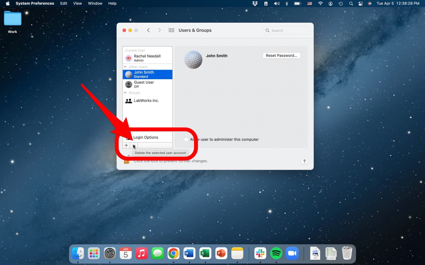 Mac-Benutzer löschen