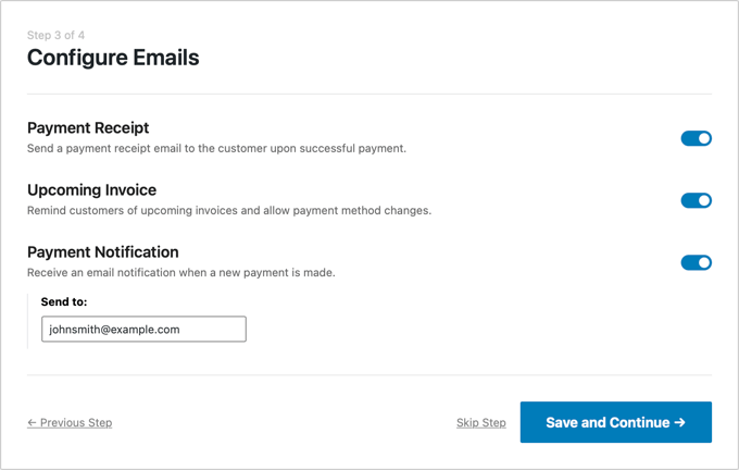 Konfigurieren Sie Ihre WP Simple Pay-E-Mails