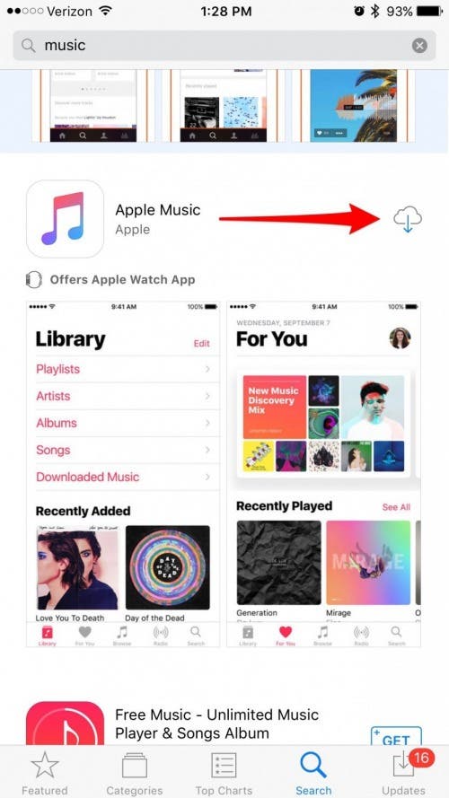 Musik-App fehlt iOS 10