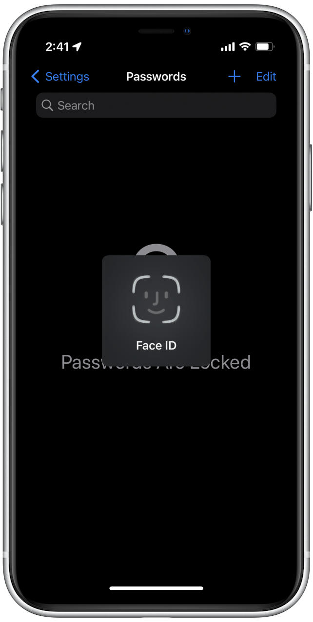 Wenn Sie Face ID verwenden, muss Ihr Telefon Ihr Gesicht scannen, bevor Sie fortfahren können