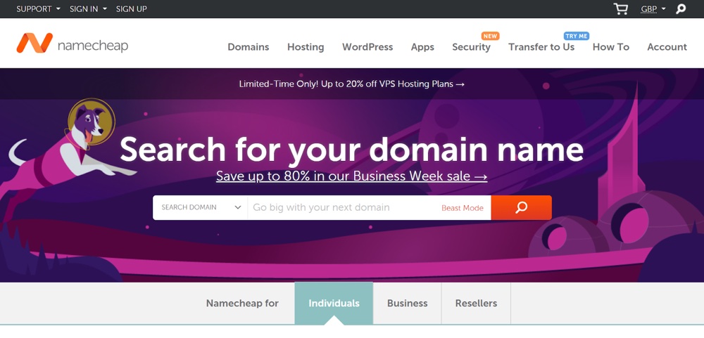 Namecheap-Domainregistrierung