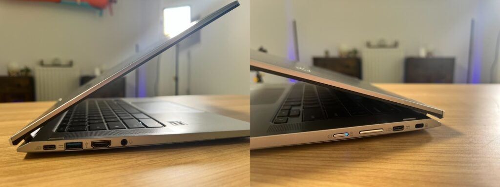 Beide Seiten und Anschlüsse des Acer Chromebook Spin 514