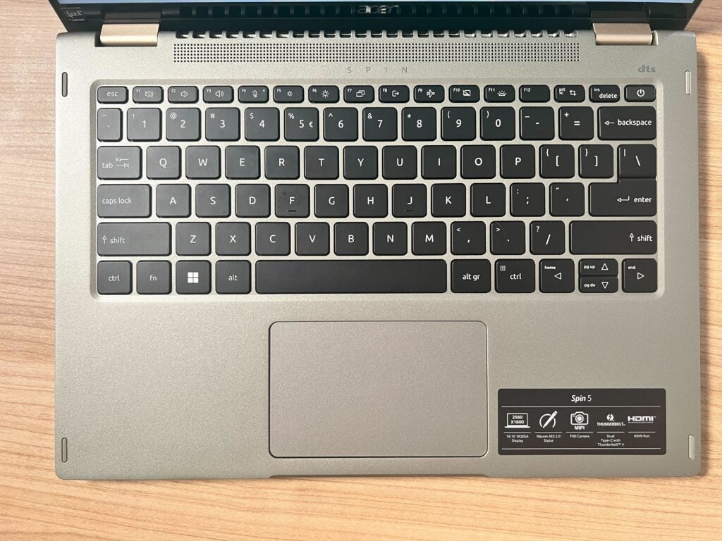 Die Tastatur des Acer Spin 5
