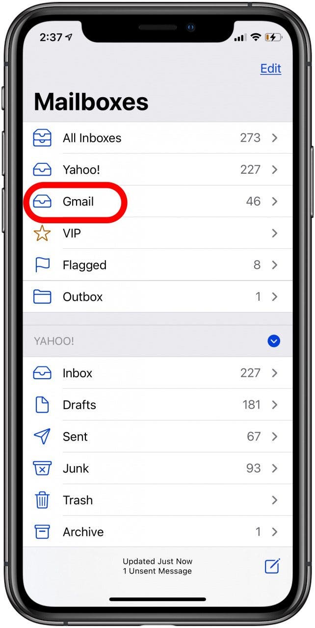 iphone gmail posteingang