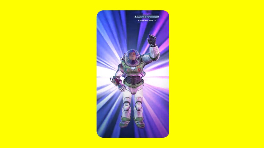 Snapchat Raytracing-Linse Buzz Lightyear