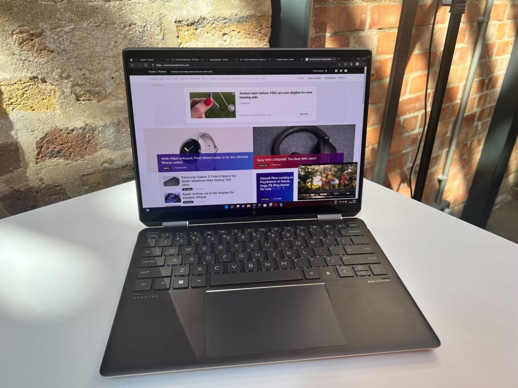 Der HP Spectre x360 13.3 Laptop bei einer Presseveranstaltung