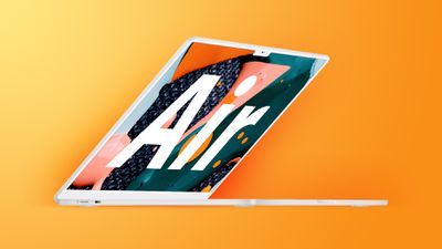 MacBook Air abgerundetes Scheingelb