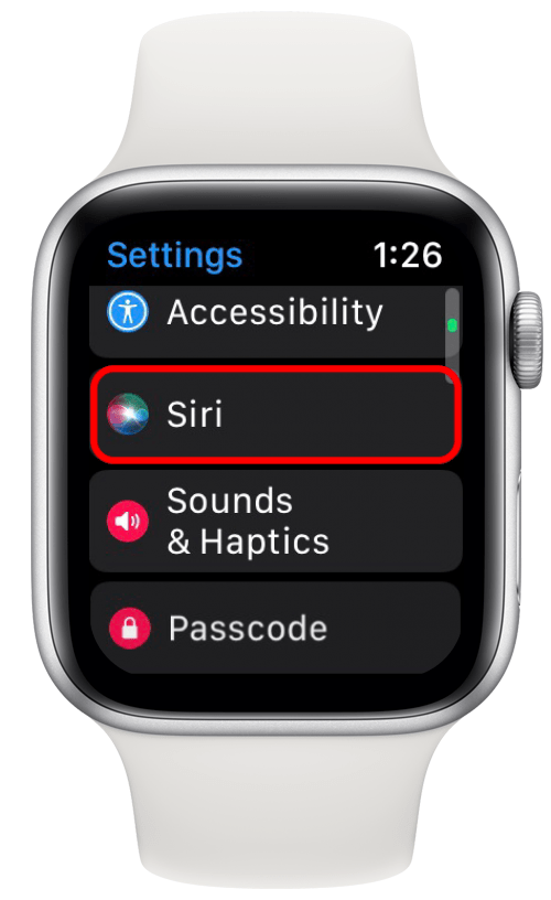 Apple Watch Siri-Einstellungen