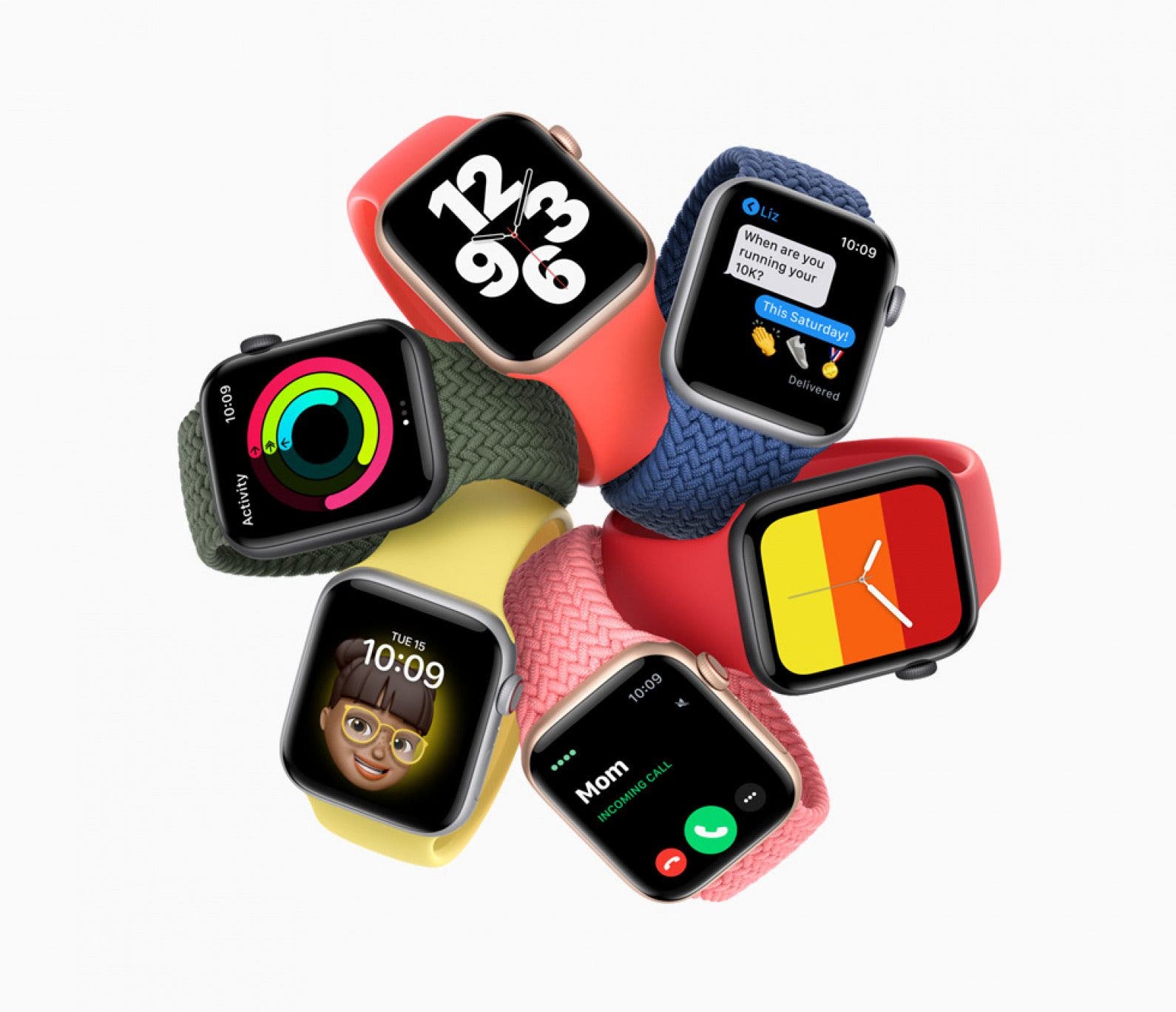Farben und Bänder der Apple Watch SE