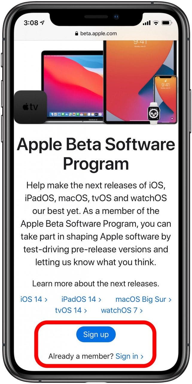 Apple Beta-Programm