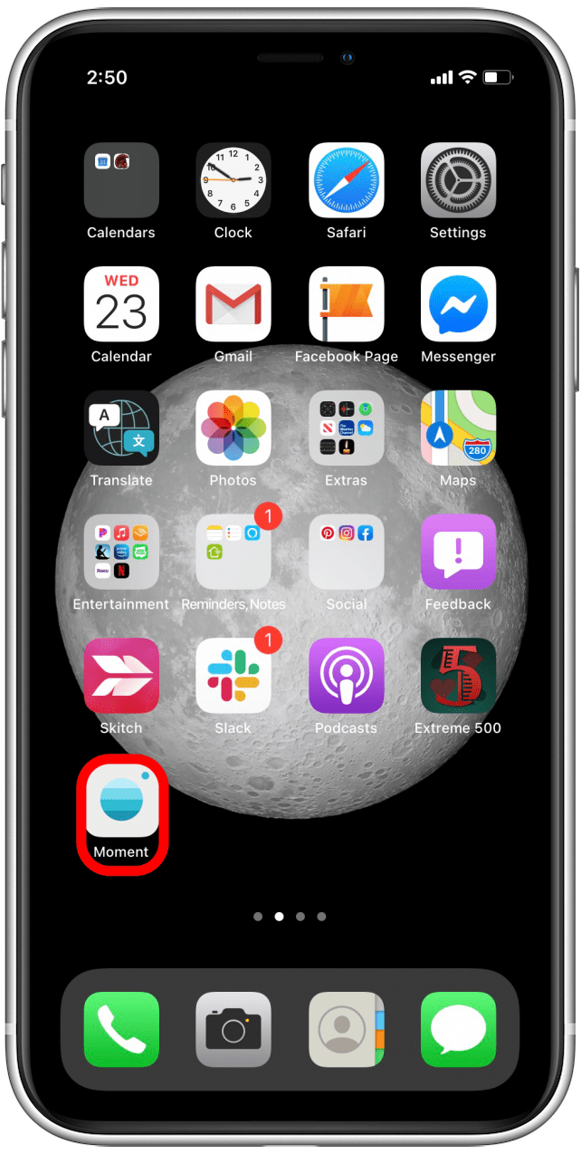 Blenden Sie eine App aus, indem Sie sie an die App-Bibliothek senden – halten Sie das App-Symbol gedrückt