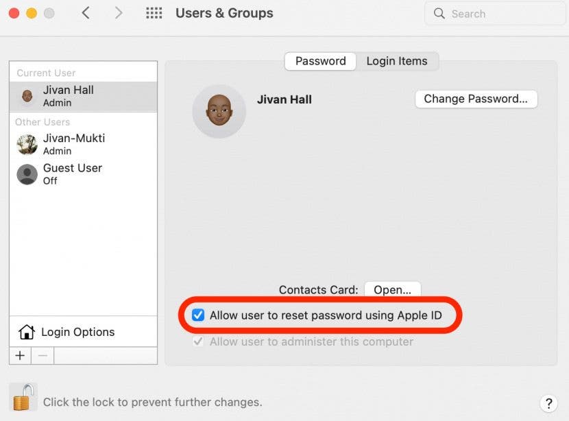 Mac-Passwort ändern Schritt 11 – Passwort mit Apple ID zurücksetzen