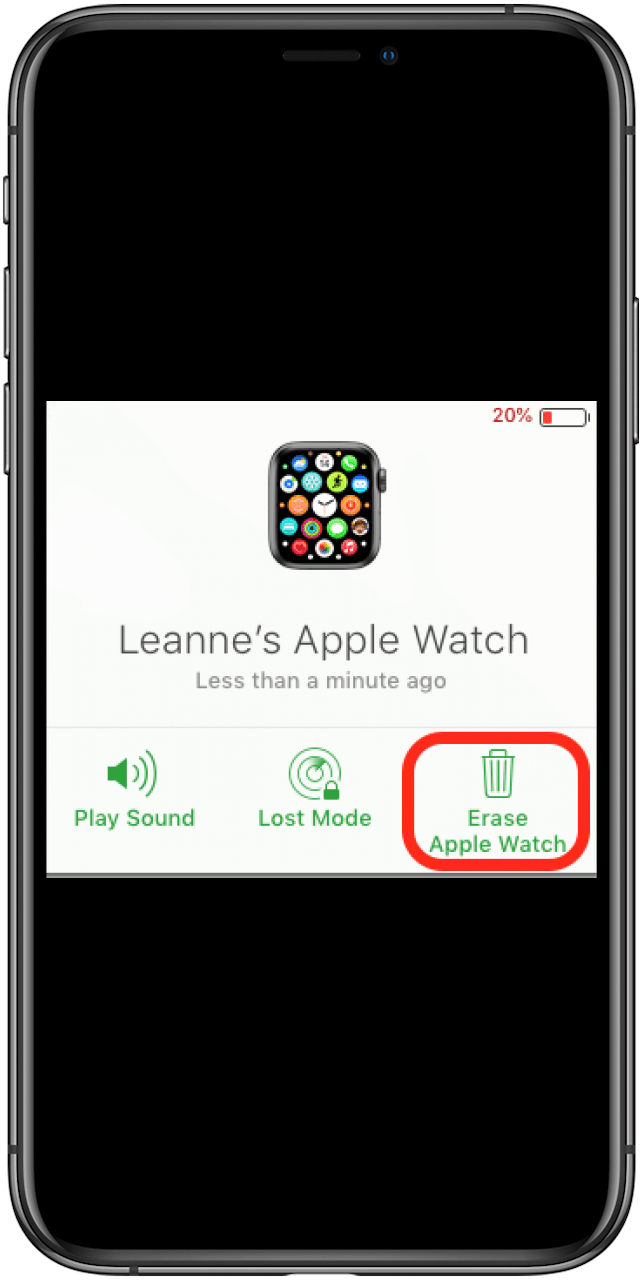 Apple Watch entkoppeln mit Find My 
