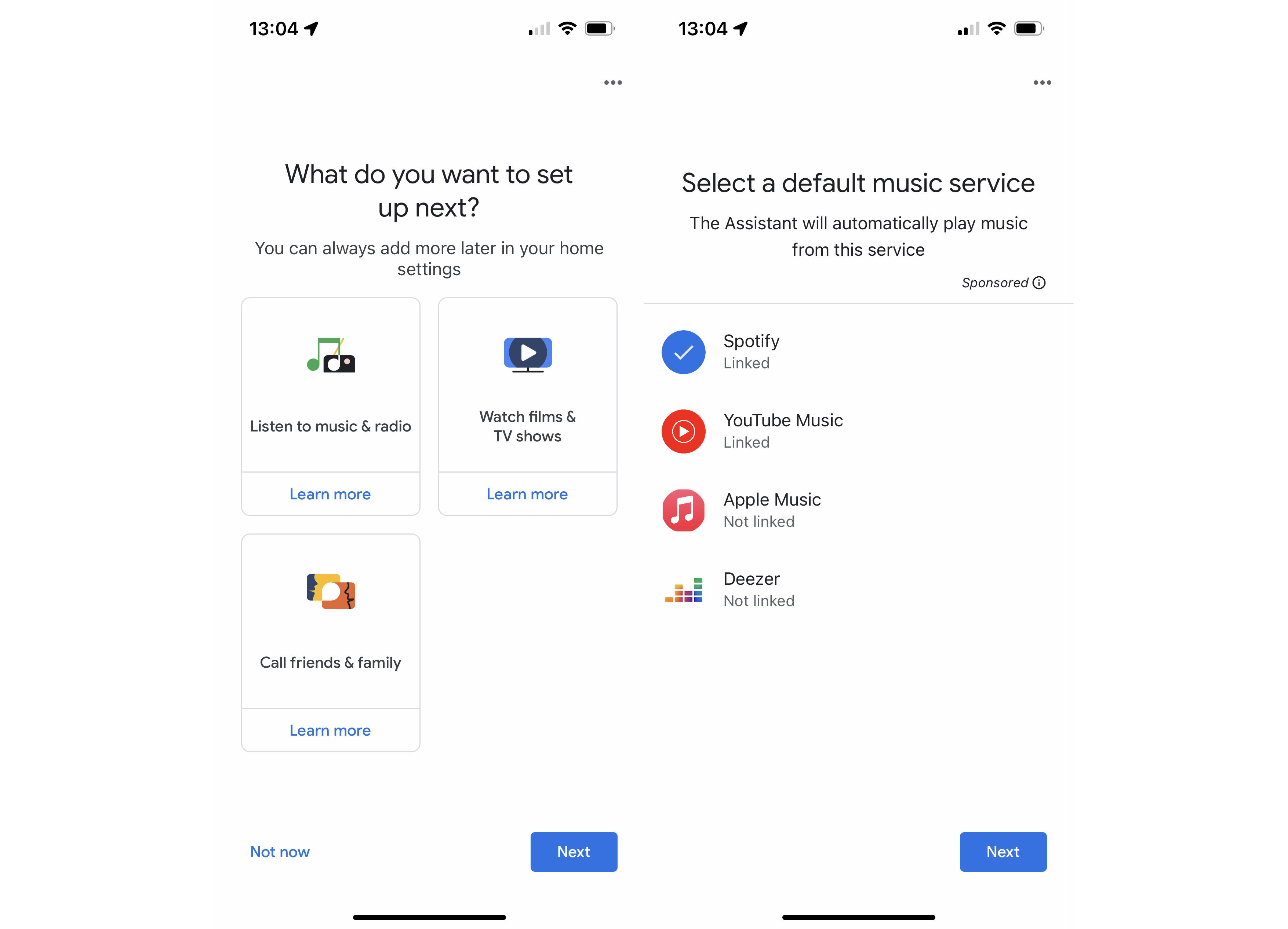 Konfigurieren Sie Google Assistant-Extras