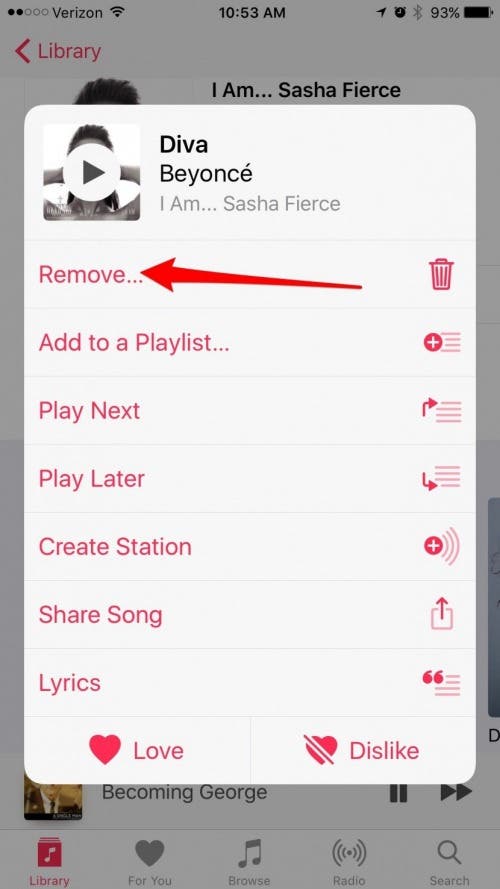 So löschen Sie Songs aus iTunes