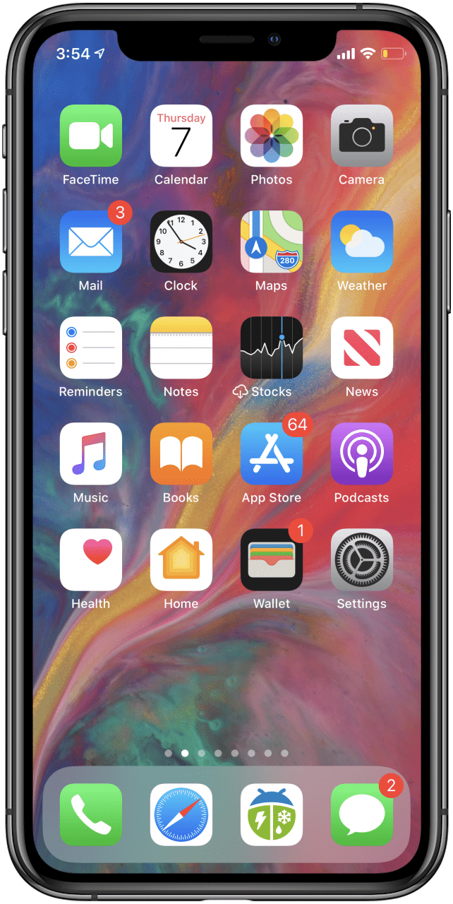 iPhone xr-Startbildschirm