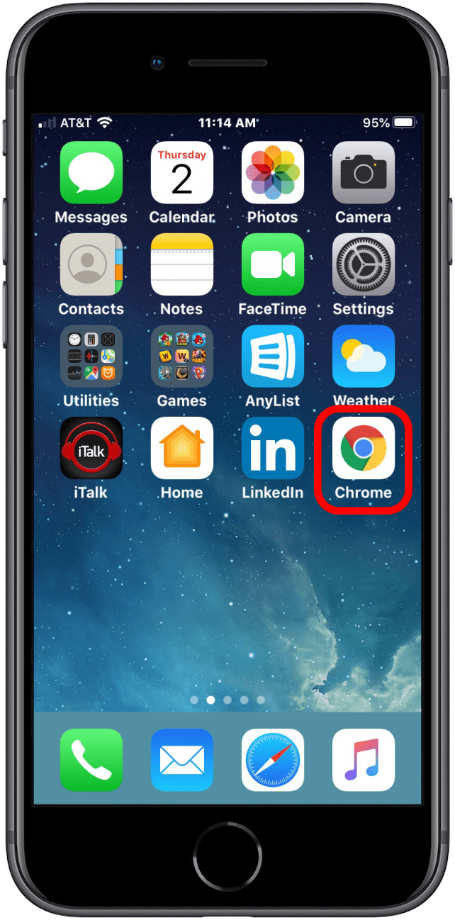 Chrome-App für das iPhone