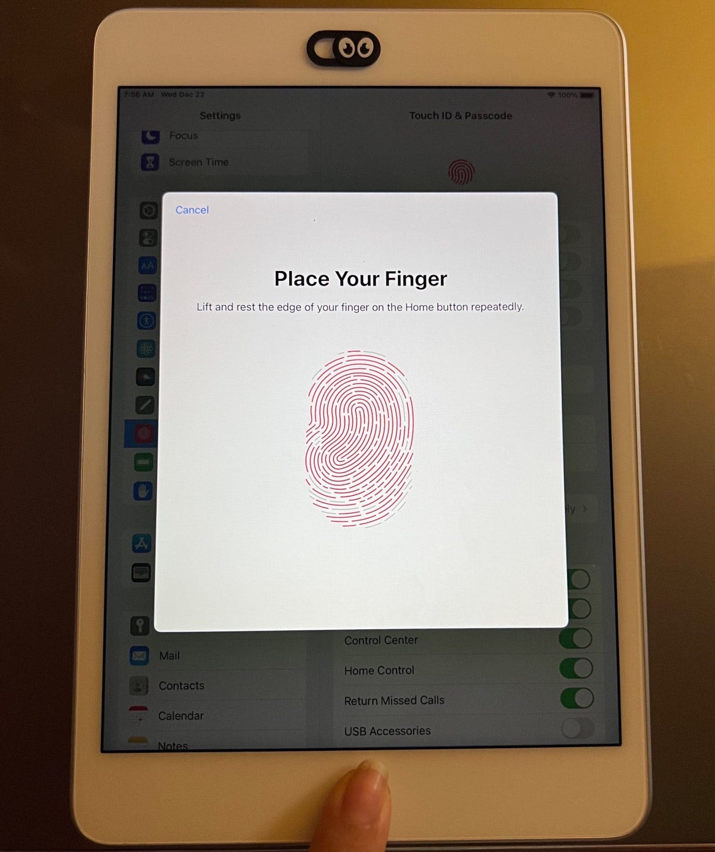 Befolgen Sie die Anweisungen zum Hinzufügen eines Fingerabdrucks – iPhone 11-Fingerabdrucksensor