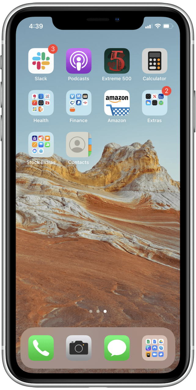 iPhone-Startbildschirm-Dock