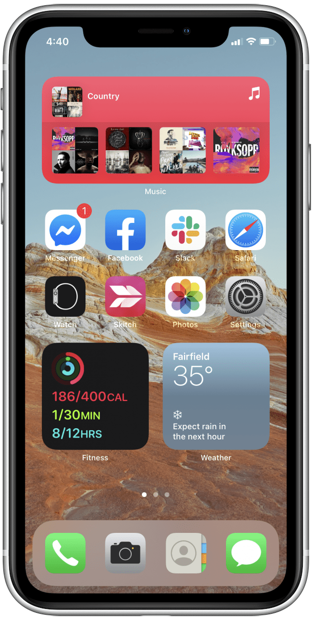 iPhone-Startbildschirm-Widgets