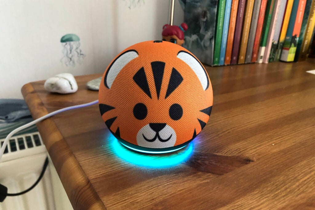 Amazon Echo Dot (4. Generation) Tiger für Kinder