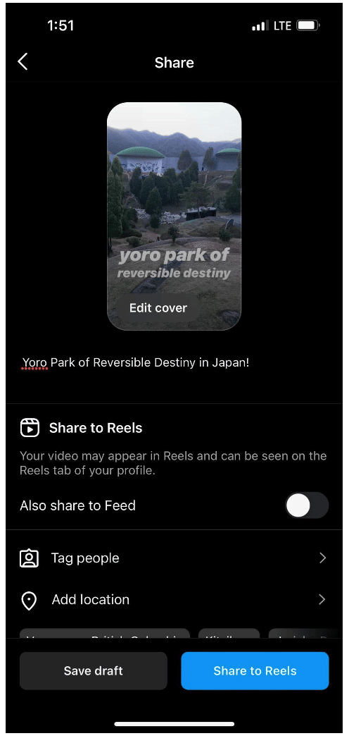Yoro Park of Reversible Destiny in Japan wird auf Rollen geteilt