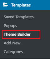 Öffnen Sie den Theme-Builder