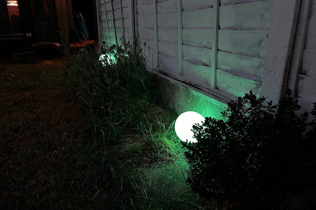 Innr Outdoor Smart Globe Lights Held