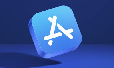 blaues Banner des App-Stores