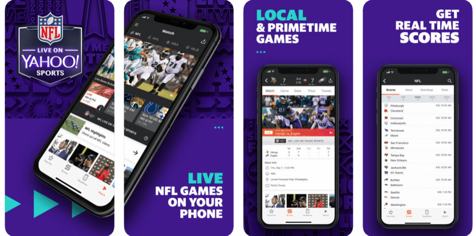 Yahoo Sports App bietet NFL-Live-Stream