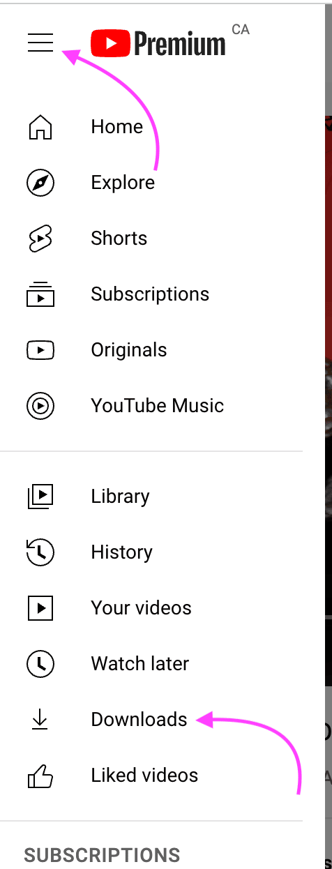 Videobibliothek Hamburger-Icon-Downloads