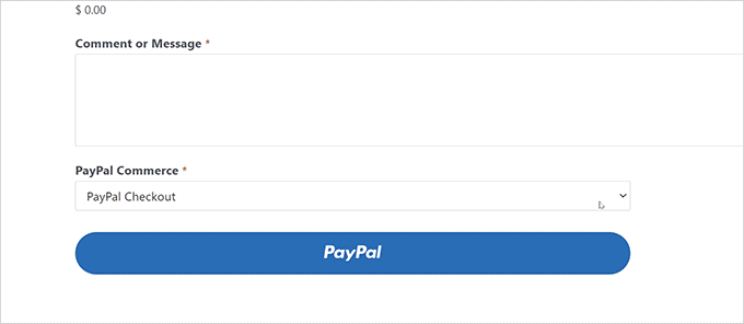 PayPal-Handels-WPForms