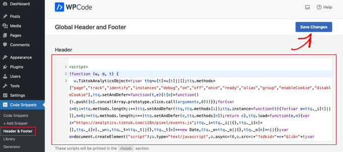 Verwenden Sie das WPCode-Plug-in, um den Pixel-Code einfach auf Ihrer Website hinzuzufügen