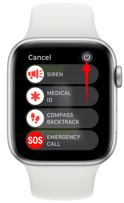 Schalten Sie Ihre Apple Watch aus und wieder ein, um Störungen/Fehler zu beheben