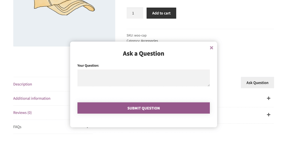 WooCommerce FAQs Manager – Stellen Sie eine Frage