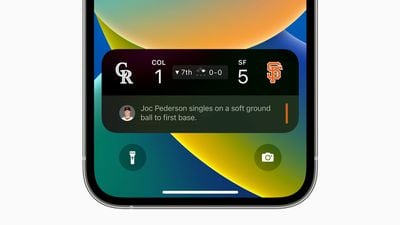 iOS 16 Live-Aktivitäten Sport MLB