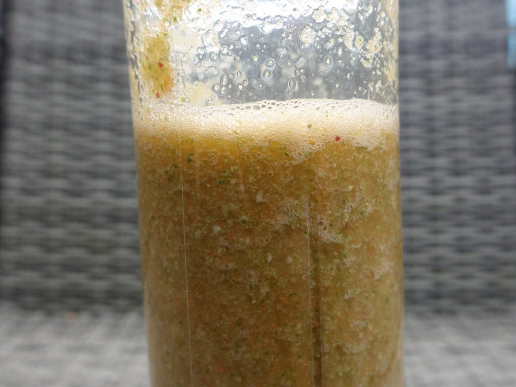 Harter Gemüse-Smoothie, gemixt im Cuisinart Cordless On the Go Blender