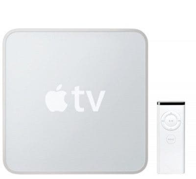Apple TV-Gerät und Fernbedienung der 1. Generation