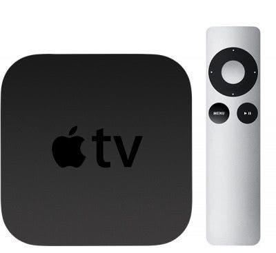 Apple TV-Gerät und Fernbedienung der 2. Generation