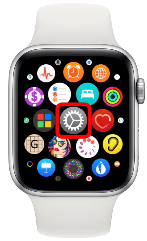 Einstellungen auf dem Startbildschirm der Apple Watch