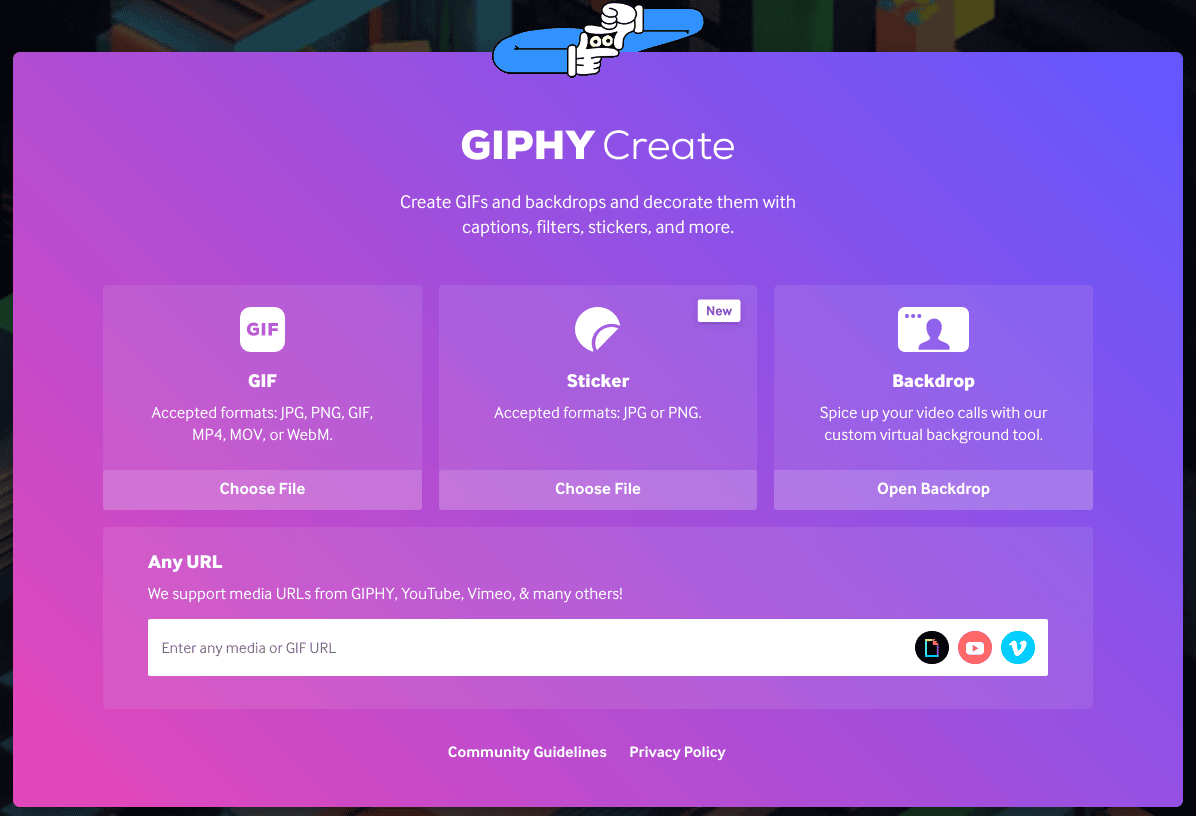 Giphy URL-Option Desktop erstellen