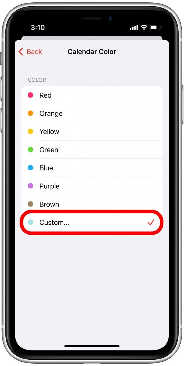 Sie können auch Benutzerdefiniert auswählen, um eine benutzerdefinierte Farbe auszuwählen.