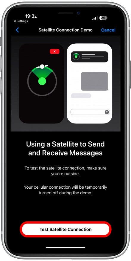 Jetzt können Sie Ihre Satellitenverbindung testen.