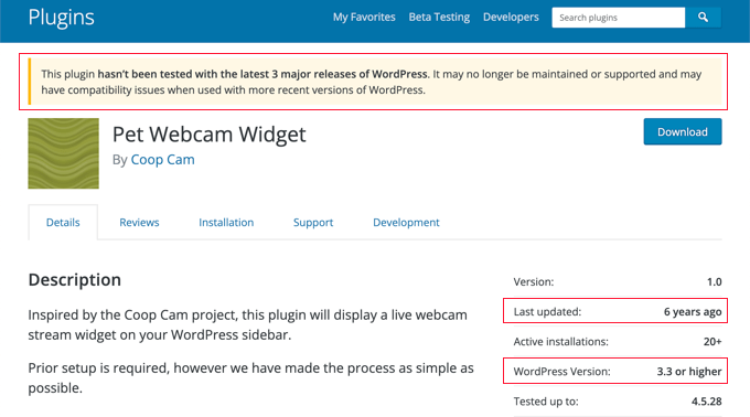 Überprüfen, ob ein WordPress-Plugin veraltet ist