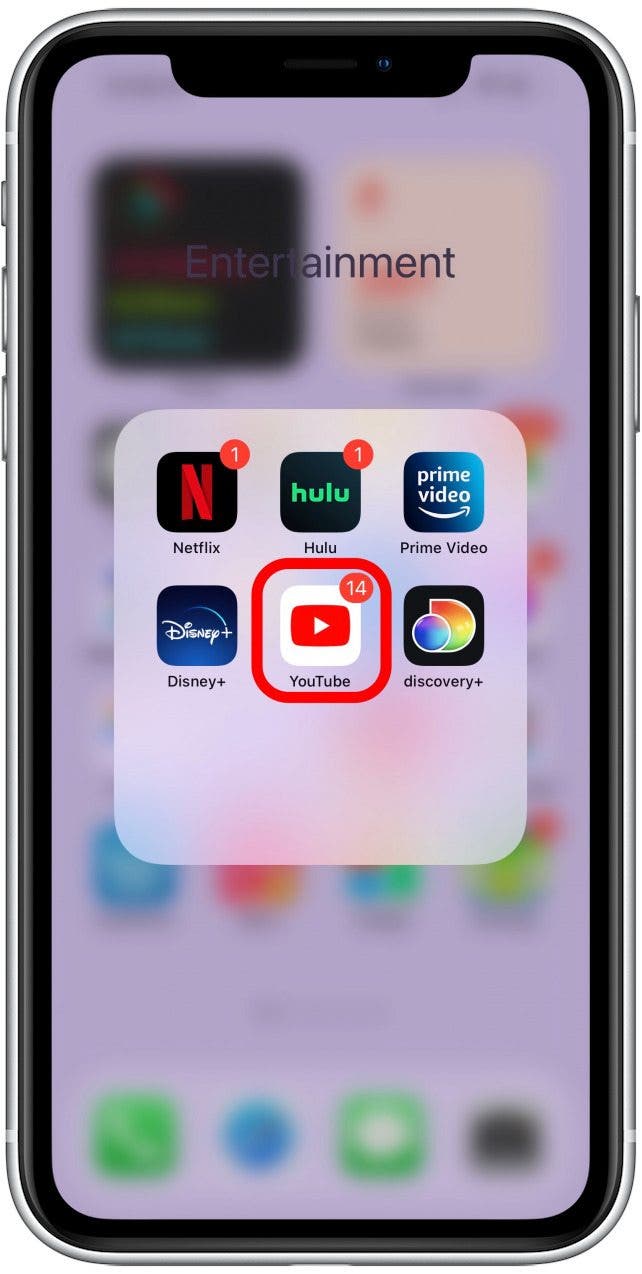Öffnen Sie YouTube oder eine andere App, von der Sie streamen möchten – So spiegeln Sie den Bildschirm vom iPhone auf den Fernseher